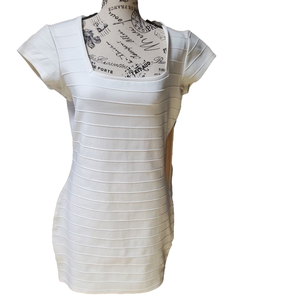 Nicki Minaj Cream Bodycon Mini Dress Large